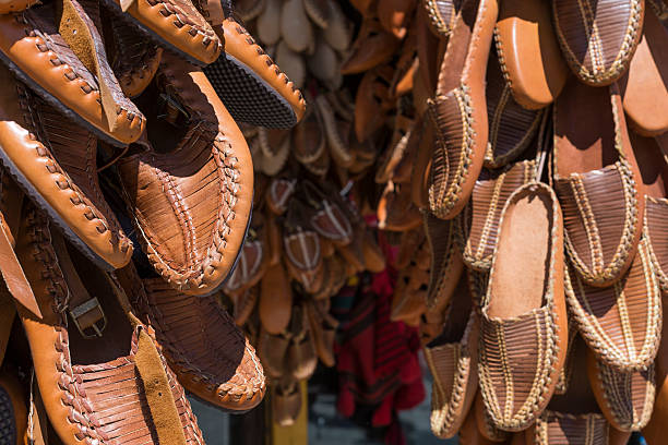 istock Traditional leather shoes, Skopje, Macedonia. 522777002
