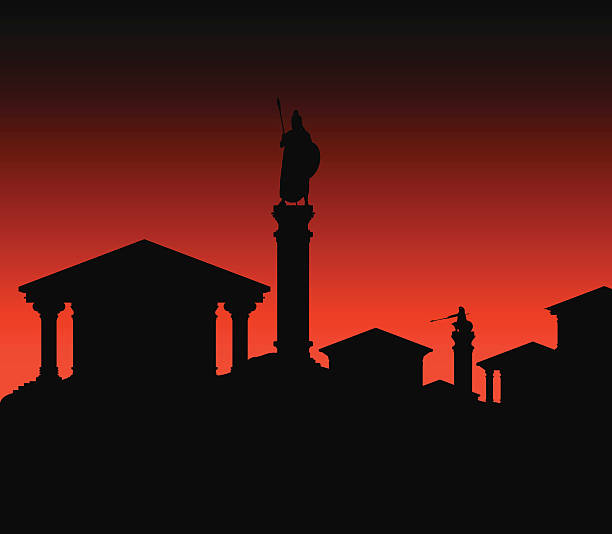 ilustrações de stock, clip art, desenhos animados e ícones de cidade antiga - column italy italian culture greece