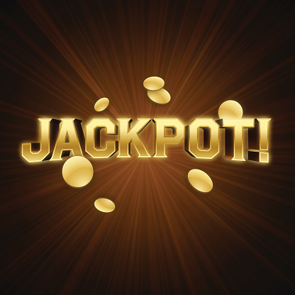 Jackpot winner text concept. EPS 10 file. Transparency effects used on highlight elements.