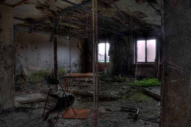 istock chair and table in destroyed room 522779065