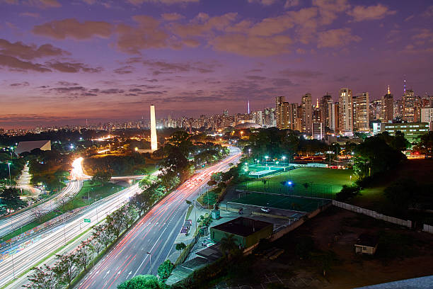 istock Sao Paulo city at nightfall, Brazil 522780160