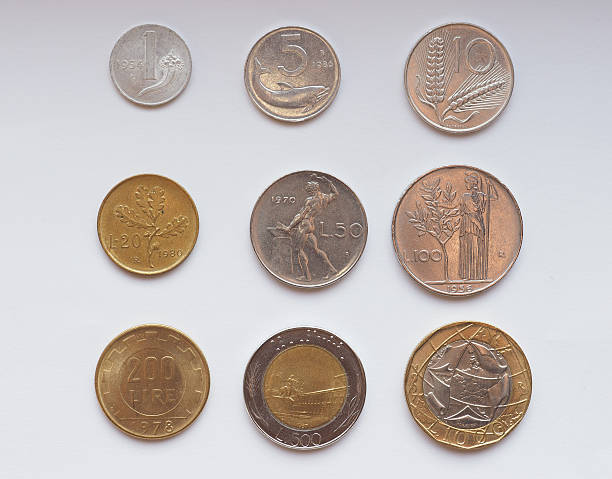 istock Italian lira coin 522781697