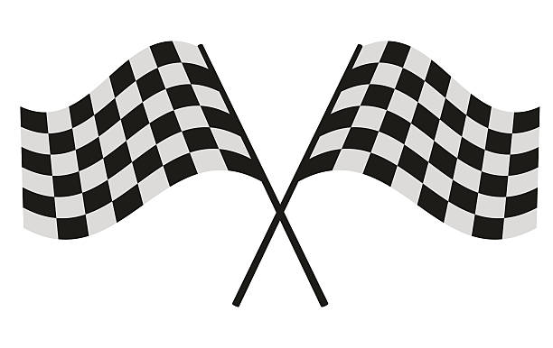 checkered flag racing checkered flag racing. Stock vector illustration. Clip art runway condition stock illustrations