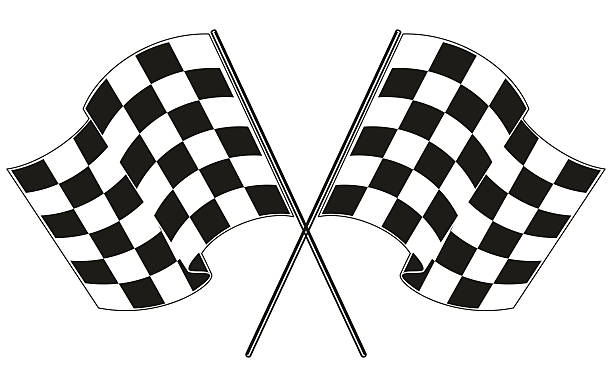 checkered flag racing checkered flag racing. Stock vector illustration. Clip art runway condition stock illustrations