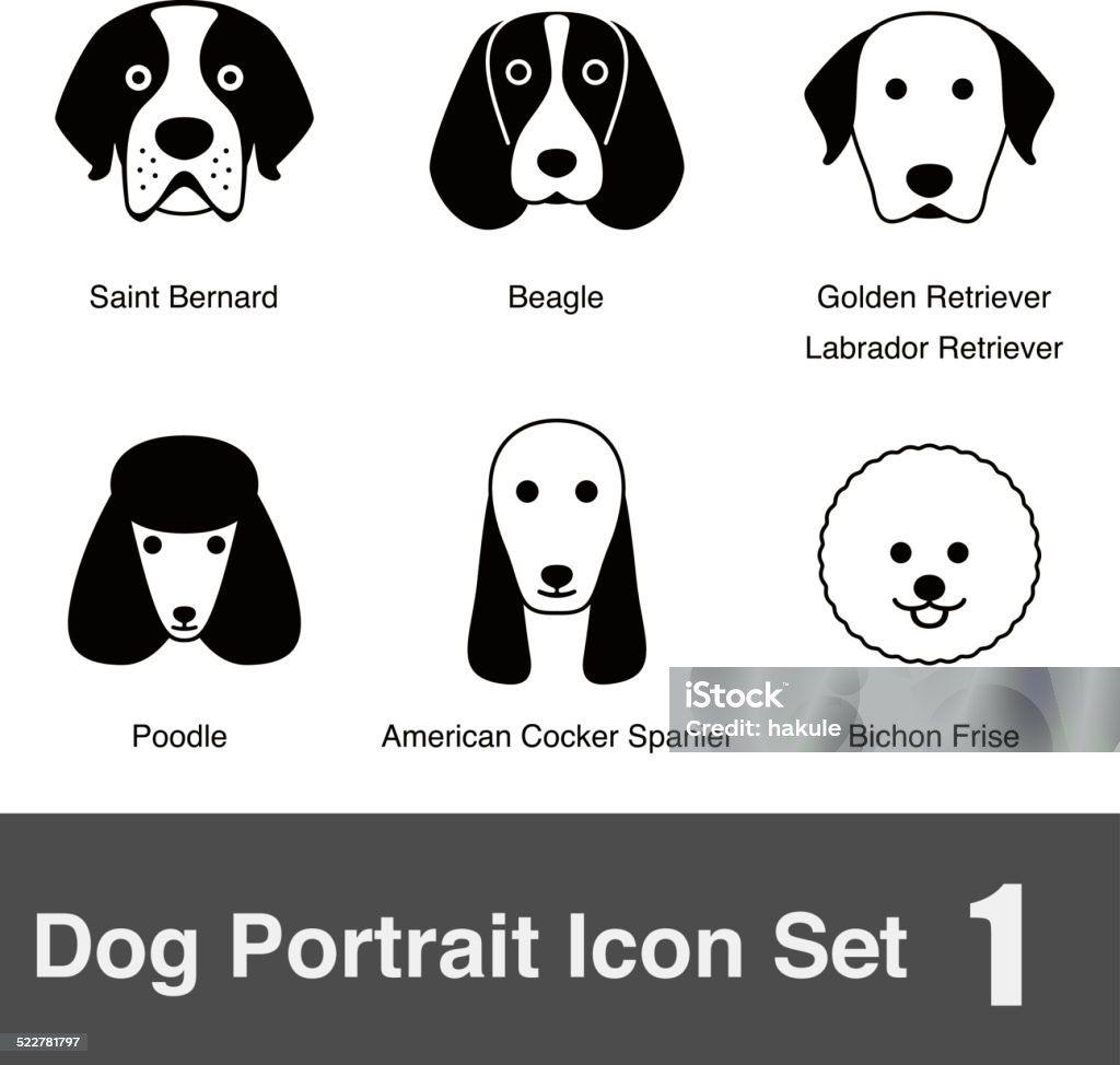 set of cute dog face icons, vector illustration Dog face charactor icon design series Dog stock vector