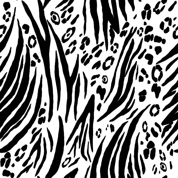 bezszwowe tekstura wzór zebra zwierzęce - pattern animal tiger zebra stock illustrations