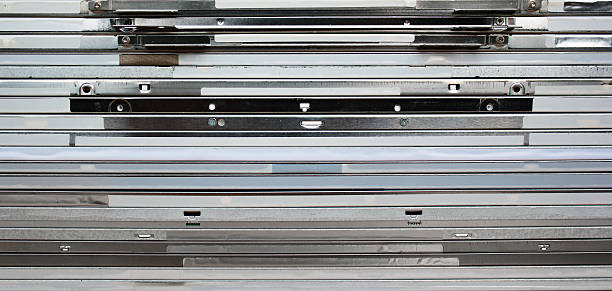 Many old lcd screens. Stack of tft panels from monitors