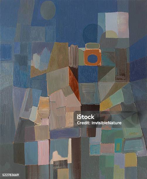 Abstract Cubist Composition Stock Photo - Download Image Now - Abstract, Cubism, Fine Art Painting