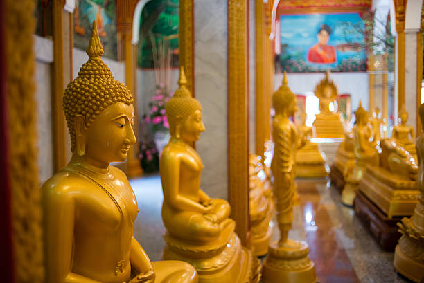 oro buddha in thailandia, phuket - phuket province thailand tourist asia foto e immagini stock