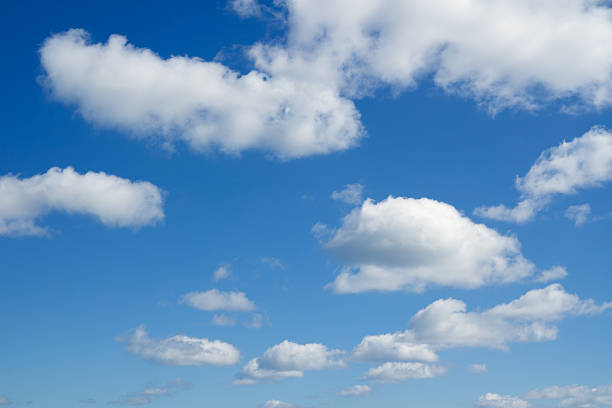 istock Beautiful blue sky and white clouds over horizon. 522787542