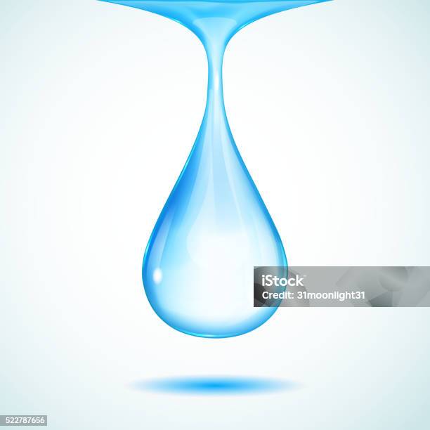 Drop Blue Simple Big Light Blue Drop Stock Illustration - Download Image Now - Blue ...