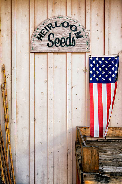 istock Heirloom Seed Sign and Flag 522796854