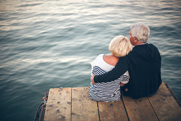 istock Loving senior couple enjoying the view 522798635