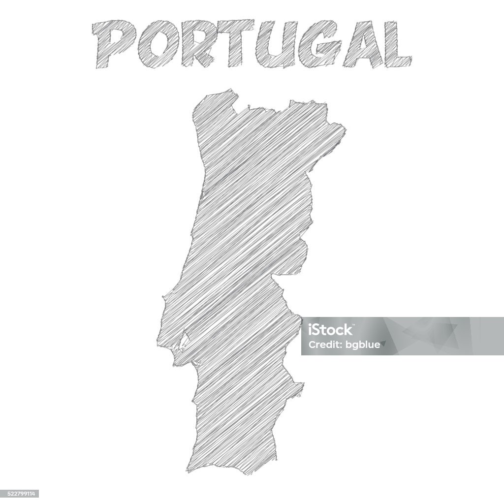 Vetores de Portugal Mapa De Desenho À Mão No Fundo Branco e mais imagens de  Arte Linear - Arte Linear, Branco, Caneta - iStock