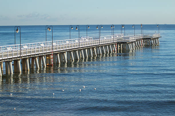 istock Popular walking sea Gdynia Orlowo Pier in Poland 522799664