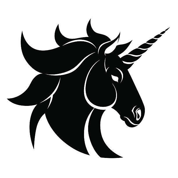 ilustraciones, imágenes clip art, dibujos animados e iconos de stock de unicornio de símbolo - unicornio cabeza