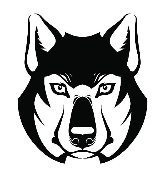 Ilustración de Lobo Cara Símbolo y más Vectores Libres de Derechos de Lobo  - Lobo, Vista de frente, Animal - iStock