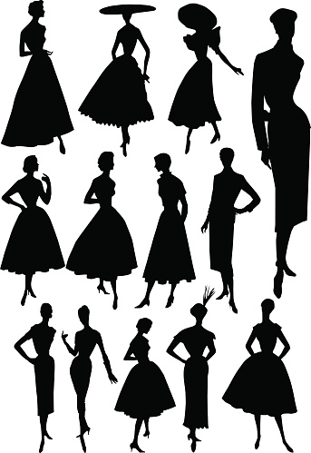 13 silhouette of woman - vector file