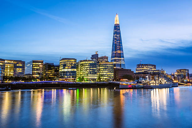 istock Thames River Embankment and London Skyline at Sunset 522801531
