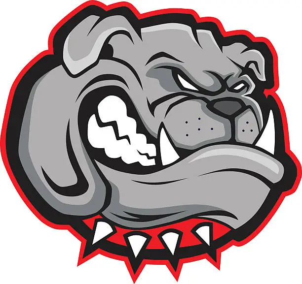 Vector illustration of Bulldog head mascot