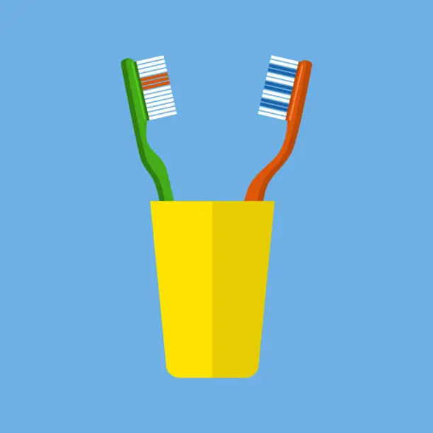 Vector illustration of Tooth brush vector.