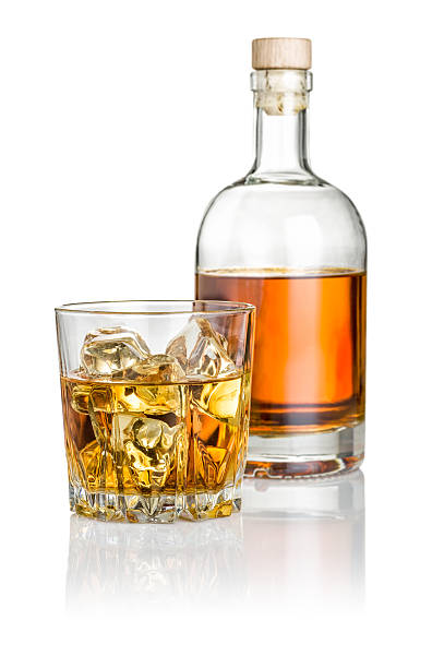 istock Whisky on the rocks with a bottle 522802193