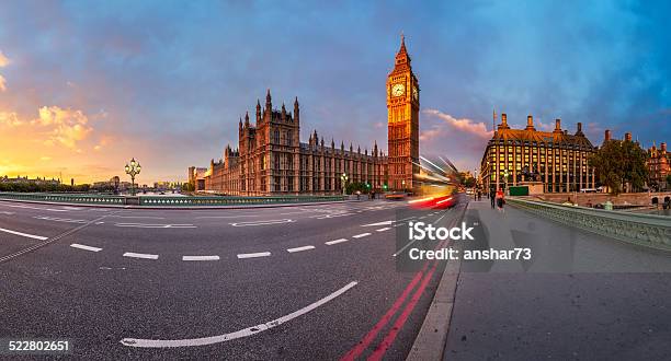 Panorama Of Queen Elizabeth Clock Tower And Westminster Palace Stock Photo - Download Image Now