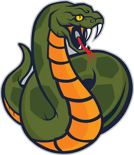 Vector illustration of Viper snake mascot