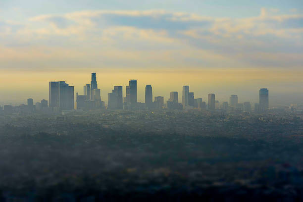 istock Foggy Los Angeles Skyline 522804149