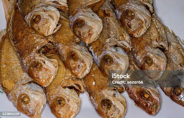 Fried Fish Stock Photo - Download Image Now - Animal Body Part, Animal Head, Animal Scale