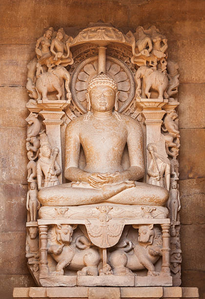 istock The Jain's statue made of sandstone. Khajuraho, India. 522804326