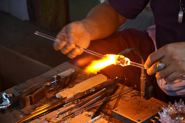 istock Scientific Glass blowing and working thai style in thailand 522804829