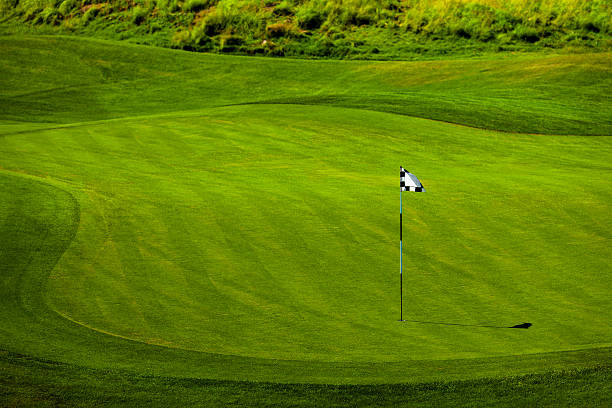 Golf Green Golf green and golf flag green golf course stock pictures, royalty-free photos & images