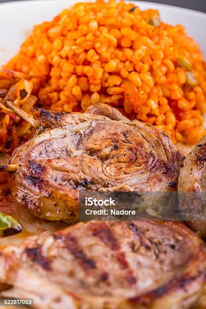 Turkish Traditional Sis Beyti Kebab Stock Photo - Download Image Now - Barbecue - Meal, Barbecue Grill, Beef