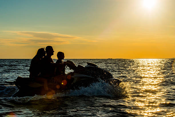 istock Riding A Jet Boat At Sunset 522817777