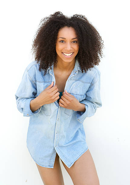 istock Carefree young black woman laughing 522819581