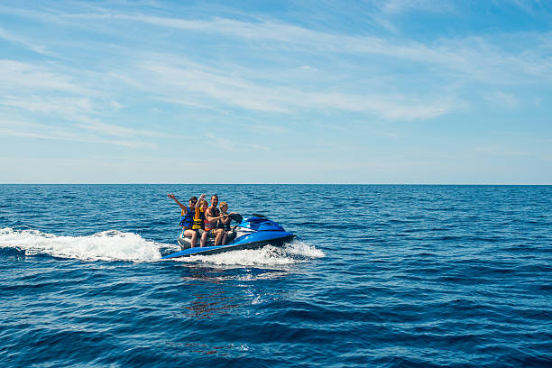 istock Family Riding A Jet Boat 522819777