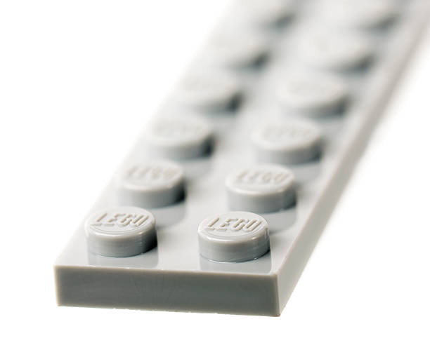 lego block makro - lego construction toy isolated on white isoalted stock-fotos und bilder