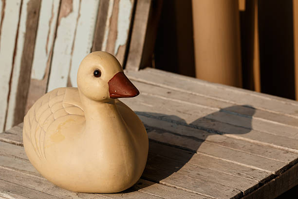 istock Duck statue with sunlight in the morning 522821809