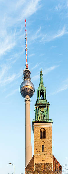 istock Fernsegtower Alex in Berlin with St. Marys church 522834619
