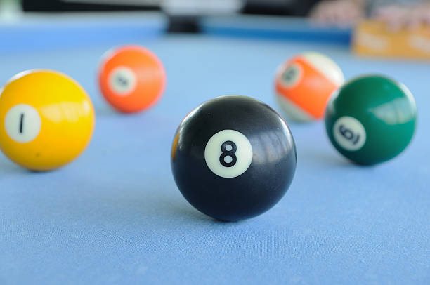 istock Many pool-balls on woolen fabric 522836195