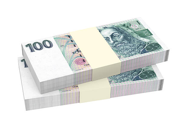 istock Czech Koruna isolated on white background. 522836353