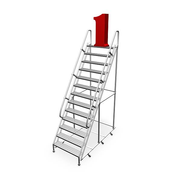 istock career and winning abstract concept with ladder isolated 522837747
