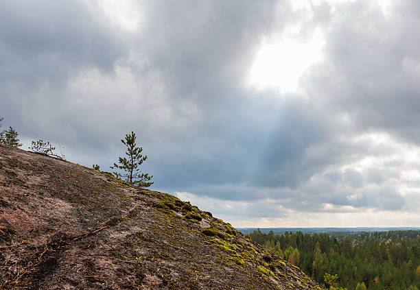 istock Autumn landscape with sunbeam 522837979