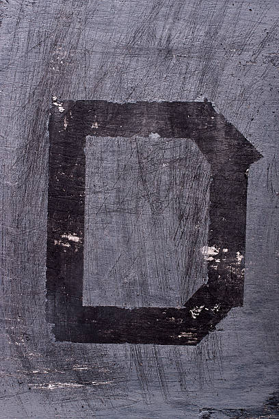 istock Black grunge alphabet. Letter D 522850562