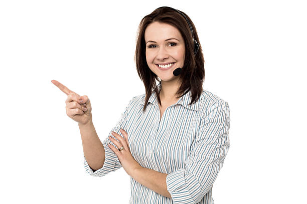 istock Confident smiling female telecaller 522850809
