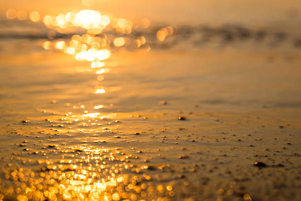 istock abstract sand beach background sunset at Pattaya in Thailand 522851008