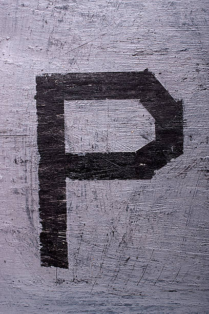 istock Black grunge alphabet. Letter P 522851406