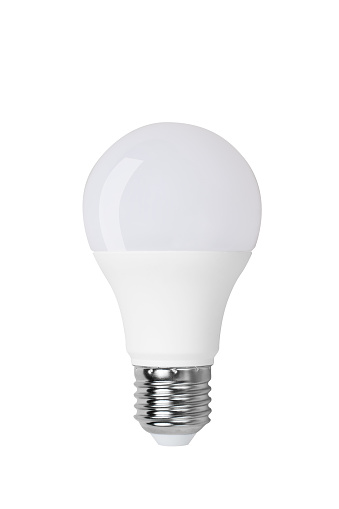 led bulb on white background