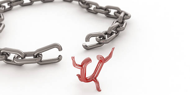 istock Freedom and Success Concept With Realistic Chains 522854322